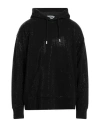 Dsquared2 Rhinestoned Cotton Ibra Hoodie In Black