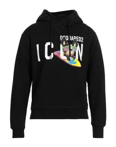 DSQUARED2 DSQUARED2 MAN SWEATSHIRT BLACK SIZE S COTTON
