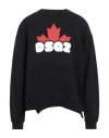 Dsquared2 Man Sweatshirt Black Size S Cotton
