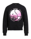 Dsquared2 Man Sweatshirt Black Size S Cotton, Elastane In Black