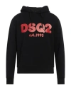 Dsquared2 Man Sweatshirt Black Size S Cotton, Elastane