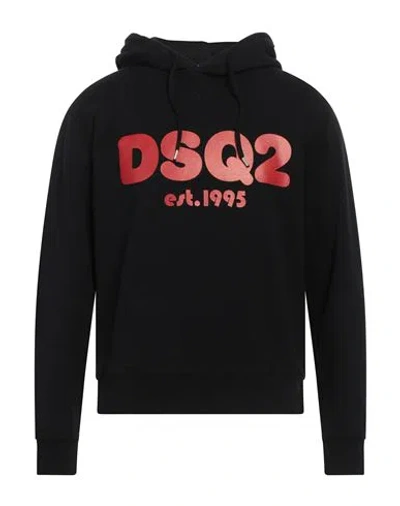 Dsquared2 Man Sweatshirt Black Size S Cotton, Elastane
