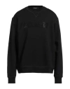 Dsquared2 Cotton Sweatshirt With Ribbed Cuffs And Hem In Black
