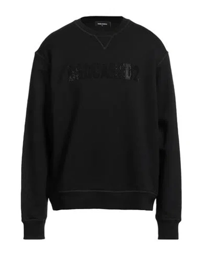 Dsquared2 Man Sweatshirt Black Size Xl Cotton