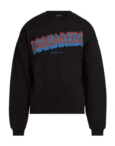 Dsquared2 Man Sweatshirt Black Size Xl Cotton