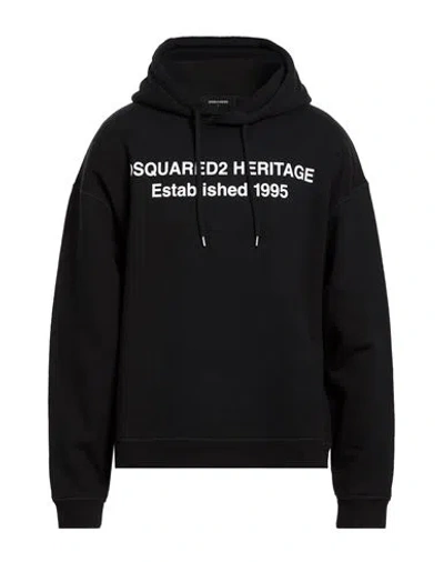 Dsquared2 Man Sweatshirt Black Size Xl Cotton