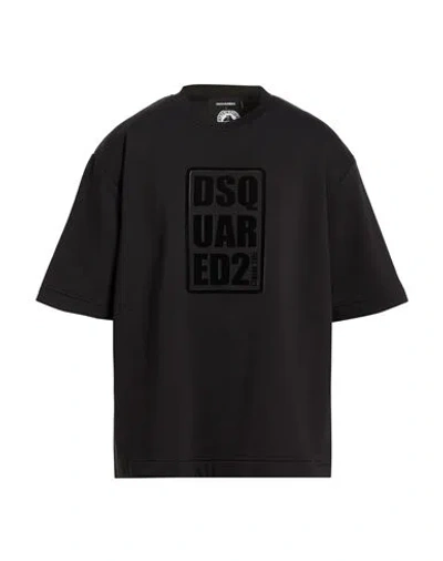 Dsquared2 Man Sweatshirt Black Size Xl Cotton, Polyester