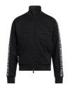 Dsquared2 Man Sweatshirt Black Size Xxl Polyester, Cotton, Elastane In Black