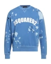 Dsquared2 Man Sweatshirt Blue Size M Cotton