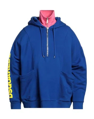 Dsquared2 Man Sweatshirt Blue Size L Cotton, Elastane