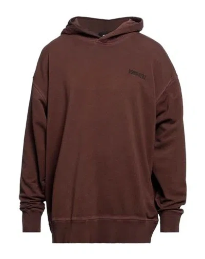 Dsquared2 Man Sweatshirt Brown Size L Cotton