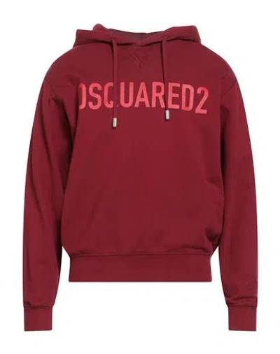 DSQUARED2 DSQUARED2 MAN SWEATSHIRT BURGUNDY SIZE L COTTON