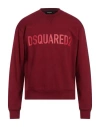 Dsquared2 Man Sweatshirt Burgundy Size M Cotton