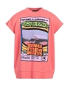 Dsquared2 Man Sweatshirt Coral Size L Cotton, Elastane In Red
