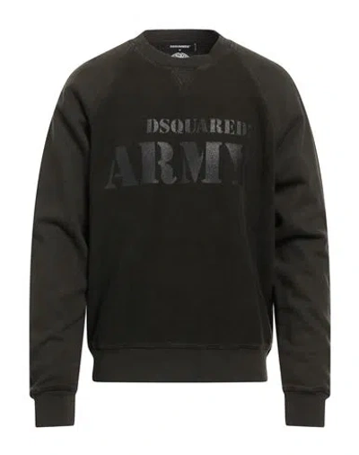 Dsquared2 Man Sweatshirt Dark Green Size Xxl Cotton
