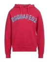 Dsquared2 Man Sweatshirt Fuchsia Size M Cotton In Pink
