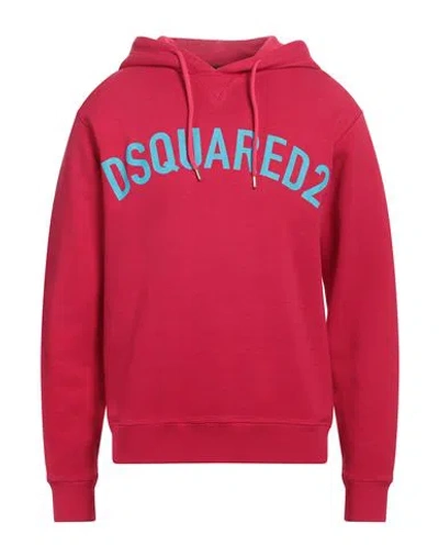 Dsquared2 Man Sweatshirt Fuchsia Size M Cotton In Pink