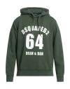 Dsquared2 Man Sweatshirt Green Size M Cotton, Elastane