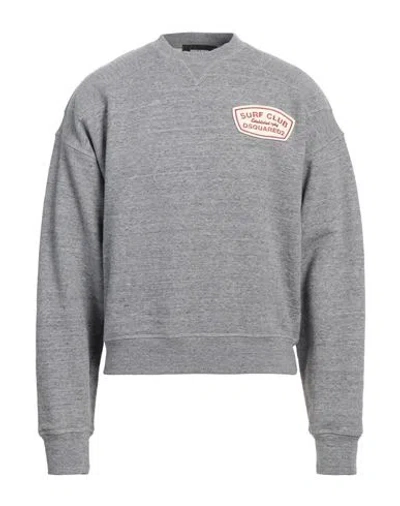 Dsquared2 Man Sweatshirt Grey Size L Cotton, Elastane