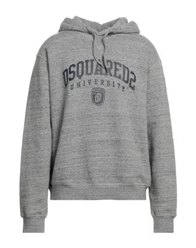 DSQUARED2 DSQUARED2 MAN SWEATSHIRT GREY SIZE L COTTON, ELASTANE