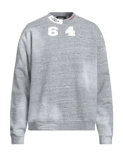 Dsquared2 Man Sweatshirt Grey Size L Cotton In Gray