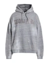 Dsquared2 Man Sweatshirt Grey Size L Cotton In Gray