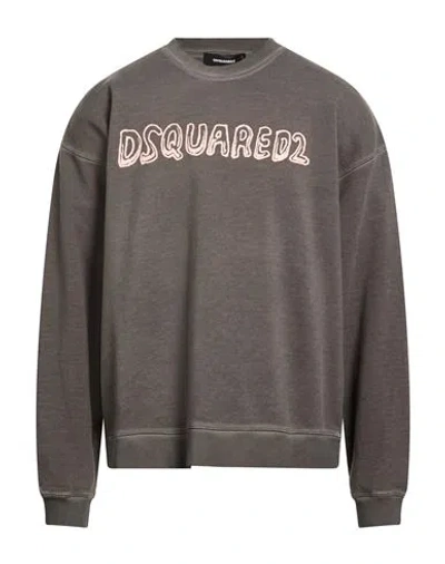 Dsquared2 Man Sweatshirt Grey Size L Cotton In Gray