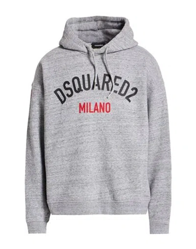 Dsquared2 Man Sweatshirt Grey Size L Cotton In Gray