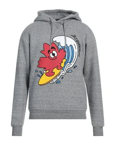 Dsquared2 Man Sweatshirt Grey Size L Cotton, Lyocell