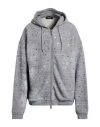 Dsquared2 Zip-up Cotton Hoodie In Gray