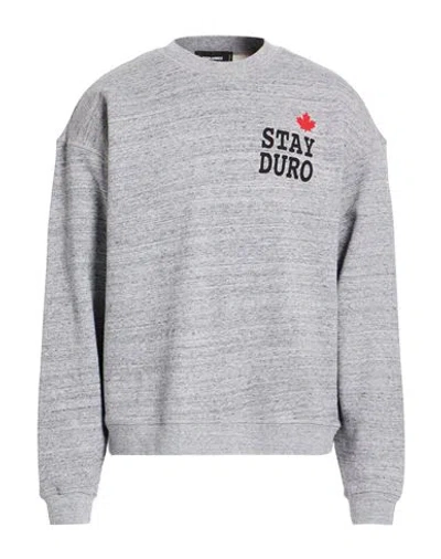 Dsquared2 Man Sweatshirt Grey Size M Cotton In Gray