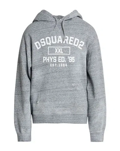 Dsquared2 Man Sweatshirt Grey Size Xl Cotton