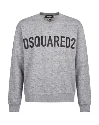 Dsquared2 Man Sweatshirt Grey Size Xxs Cotton, Elastane In Gray