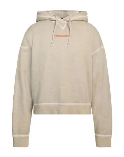 DSQUARED2 DSQUARED2 MAN SWEATSHIRT KHAKI SIZE L COTTON