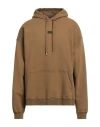Dsquared2 Man Sweatshirt Khaki Size M Cotton, Lyocell, Elastane In Beige