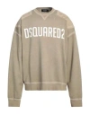 Dsquared2 Man Sweatshirt Khaki Size Xxl Cotton, Elastane In Sand