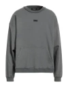 Dsquared2 Man Sweatshirt Lead Size M Cotton, Lyocell, Elastane In Grey