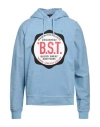 Dsquared2 Man Sweatshirt Light Blue Size M Cotton, Elastane In Blue