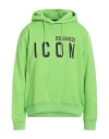 Dsquared2 Man Sweatshirt Light Green Size L Cotton, Elastane