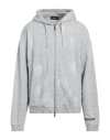 Dsquared2 Man Sweatshirt Light Grey Size L Cotton, Viscose, Elastane In Grey