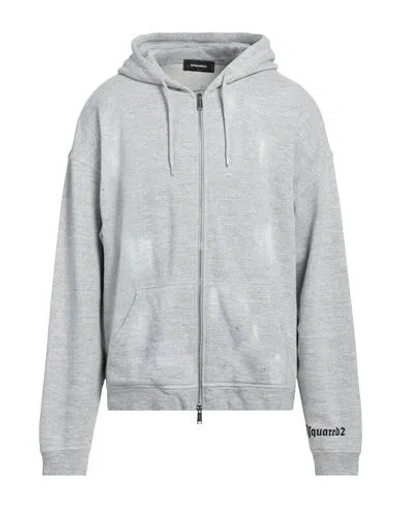 Dsquared2 Man Sweatshirt Light Grey Size L Cotton, Viscose, Elastane