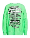 Dsquared2 Man Sweatshirt Lime Green Size Xl Cotton, Elastane In Green