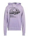 Dsquared2 Man Sweatshirt Mauve Size S Cotton, Elastane In Purple