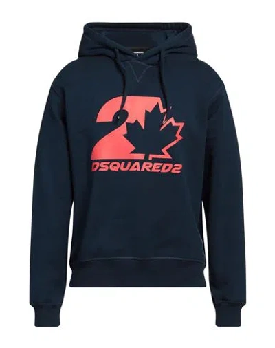 DSQUARED2 DSQUARED2 MAN SWEATSHIRT MIDNIGHT BLUE SIZE L COTTON