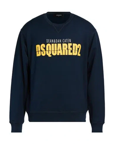 Dsquared2 Man Sweatshirt Midnight Blue Size M Cotton
