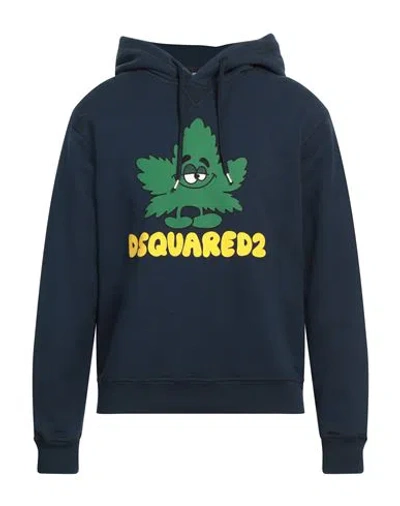 Dsquared2 Man Sweatshirt Midnight Blue Size S Cotton