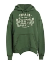Dsquared2 Ragian Hoodie Sweatshirt With Lettering Print In Green
