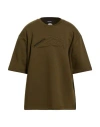 Dsquared2 Man Sweatshirt Military Green Size L Cotton, Polyester In Brown