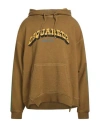 Dsquared2 Cotton Sweatshirt With Frontal Logo In Green