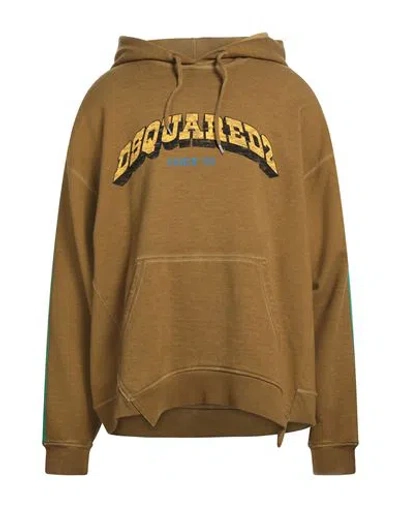DSQUARED2 DSQUARED2 MAN SWEATSHIRT MILITARY GREEN SIZE S COTTON